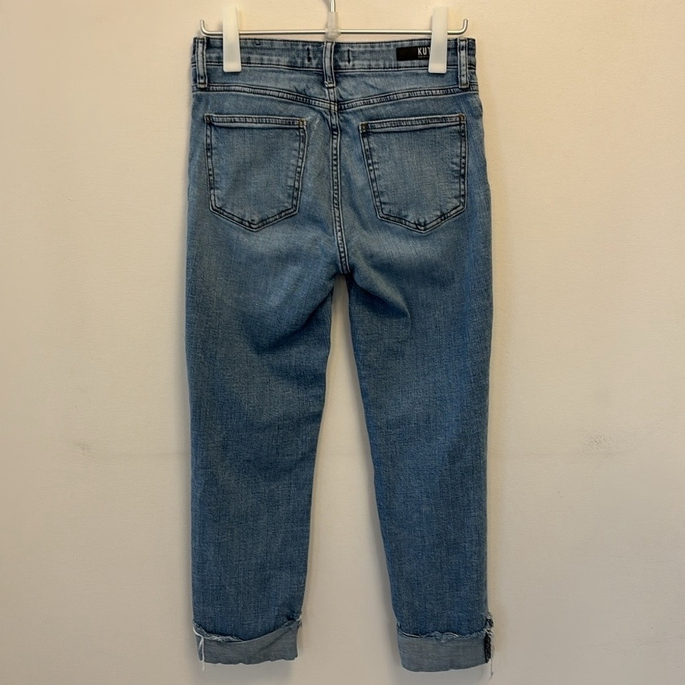 KUT FROM THE KLOTH jeans Catherine Fab AB Boyfriend high rise distressed size 4 - Picture 4 of 14